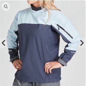 NRS Women’s Endurance Splash Jacket Waterproof Navy Blue Size Medium Boating